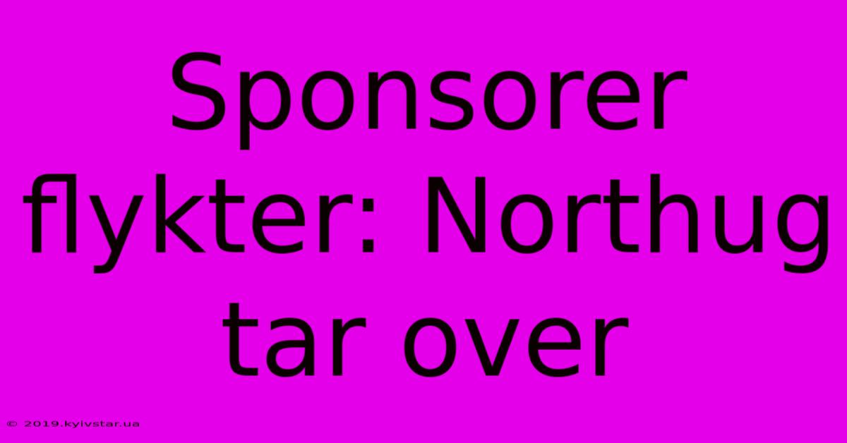 Sponsorer Flykter: Northug Tar Over