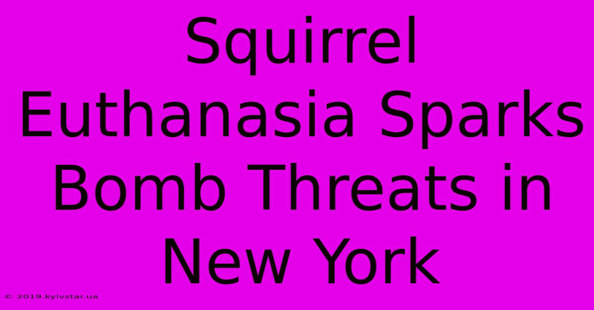 Squirrel Euthanasia Sparks Bomb Threats In New York