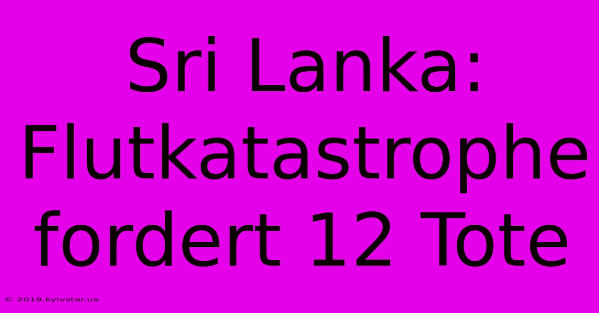 Sri Lanka: Flutkatastrophe Fordert 12 Tote