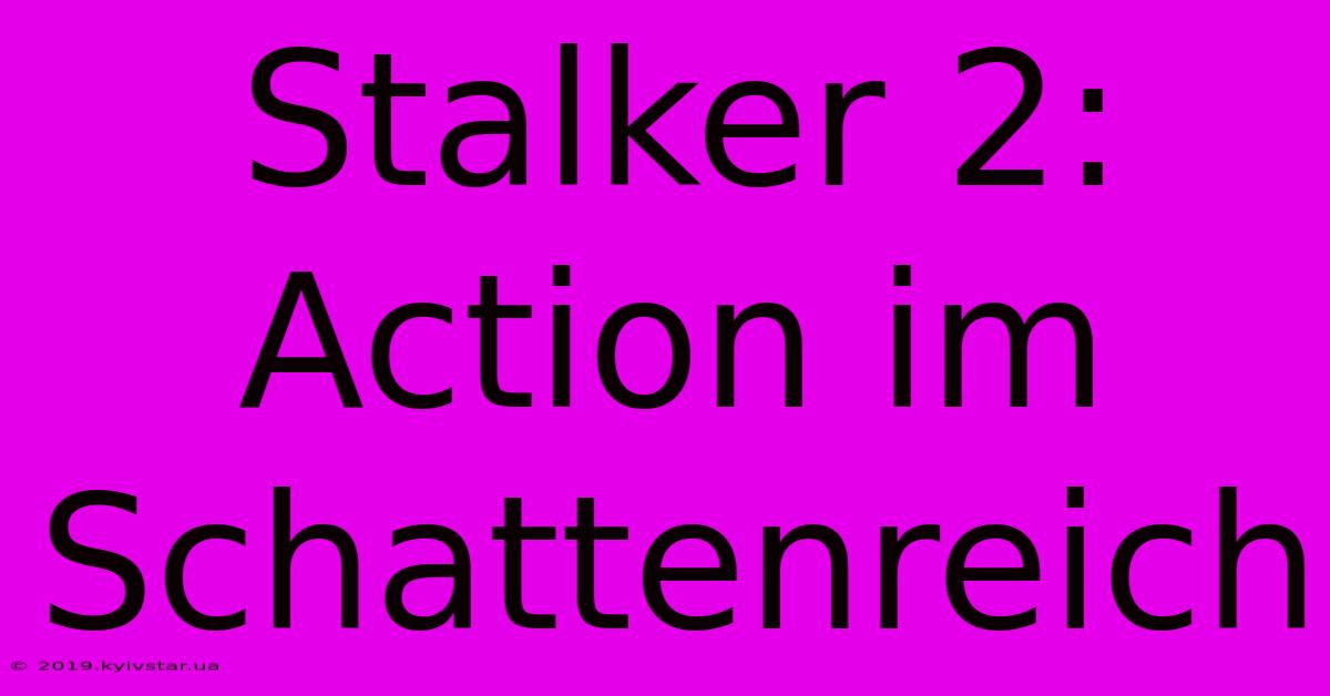 Stalker 2:  Action Im Schattenreich