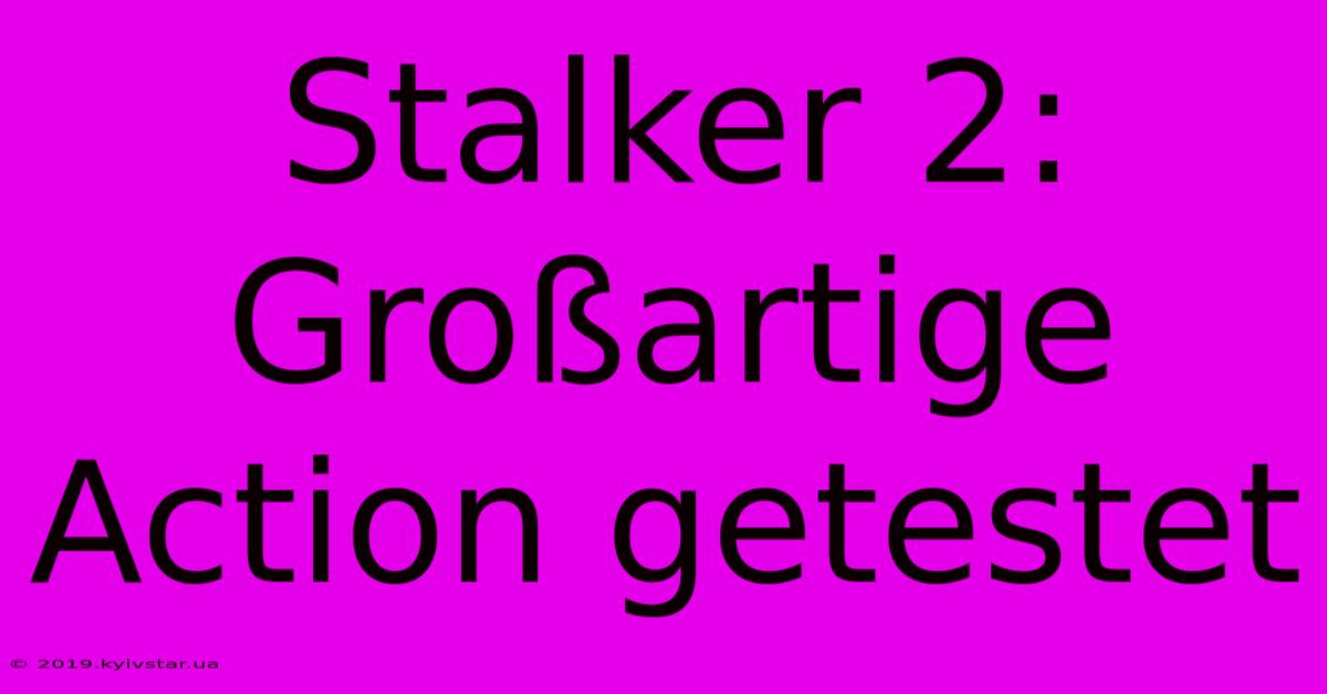 Stalker 2: Großartige Action Getestet