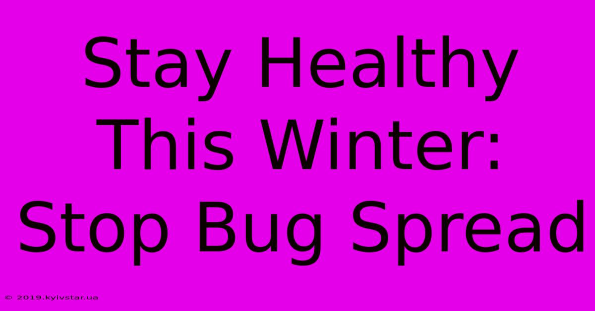 Stay Healthy This Winter: Stop Bug Spread