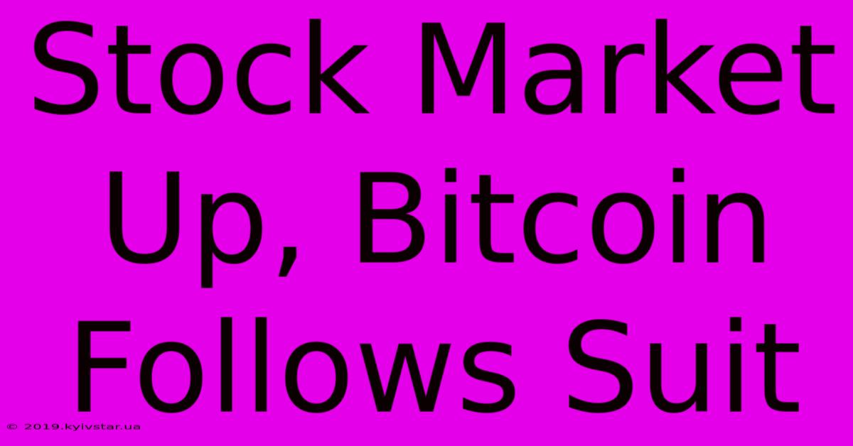 Stock Market Up, Bitcoin Follows Suit