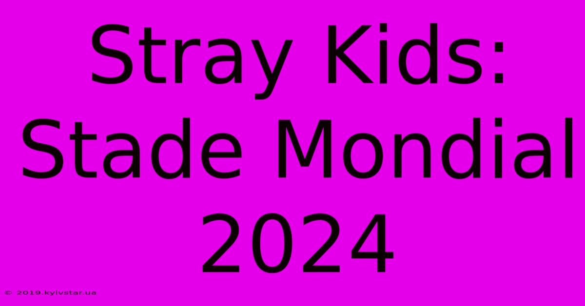 Stray Kids: Stade Mondial  2024