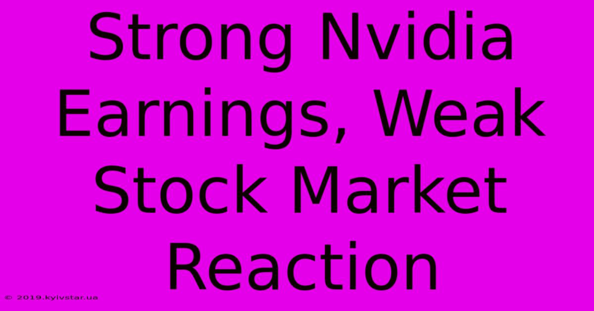 Strong Nvidia Earnings, Weak Stock Market Reaction