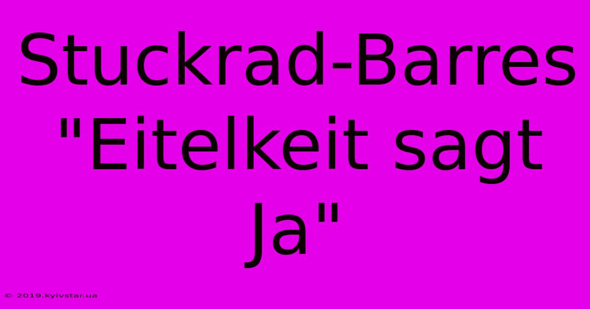 Stuckrad-Barres 