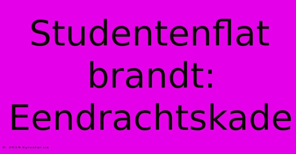 Studentenflat Brandt: Eendrachtskade