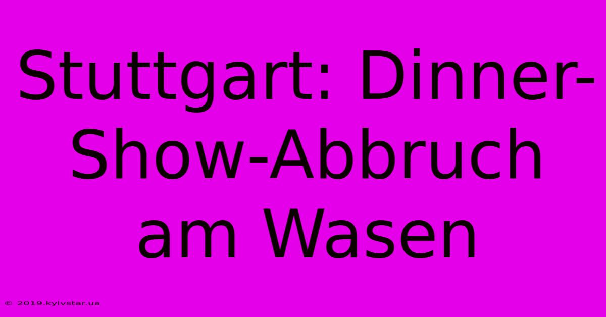 Stuttgart: Dinner-Show-Abbruch Am Wasen