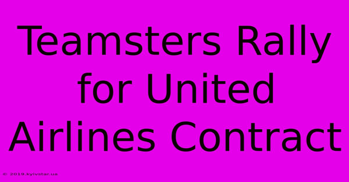 Teamsters Rally For United Airlines Contract