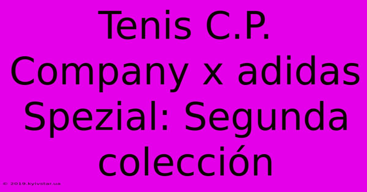 Tenis C.P. Company X Adidas Spezial: Segunda Colección