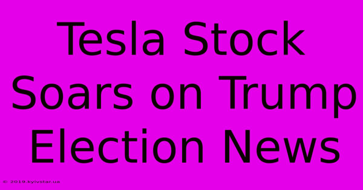 Tesla Stock Soars On Trump Election News