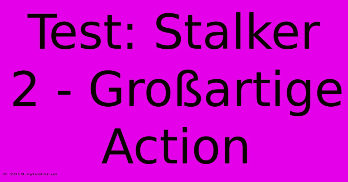 Test: Stalker 2 - Großartige Action