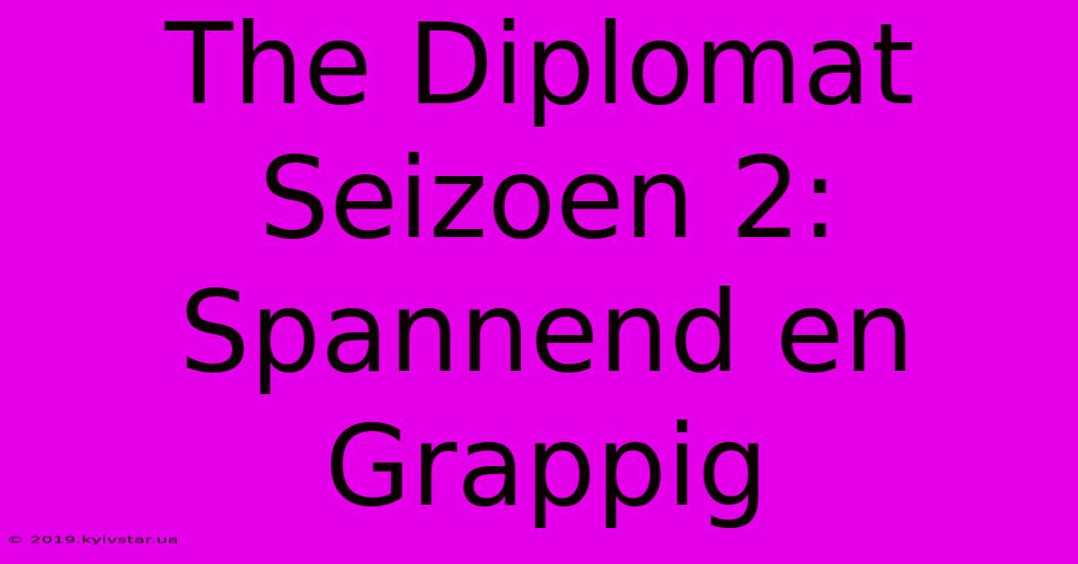 The Diplomat Seizoen 2: Spannend En Grappig