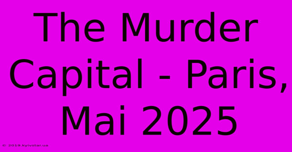 The Murder Capital - Paris, Mai 2025