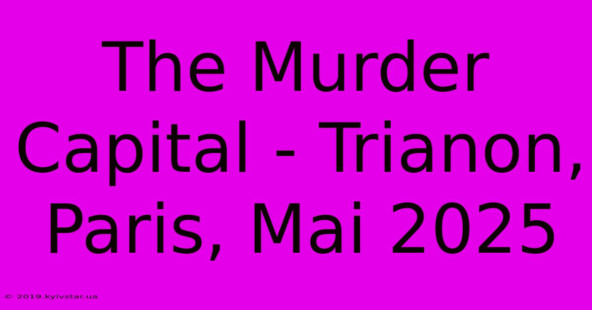 The Murder Capital - Trianon, Paris, Mai 2025