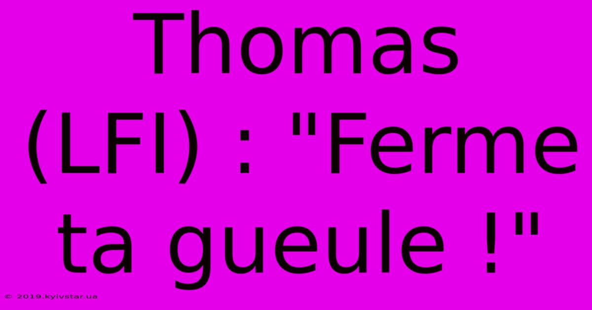 Thomas (LFI) : 