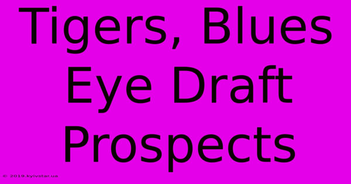 Tigers, Blues Eye Draft Prospects