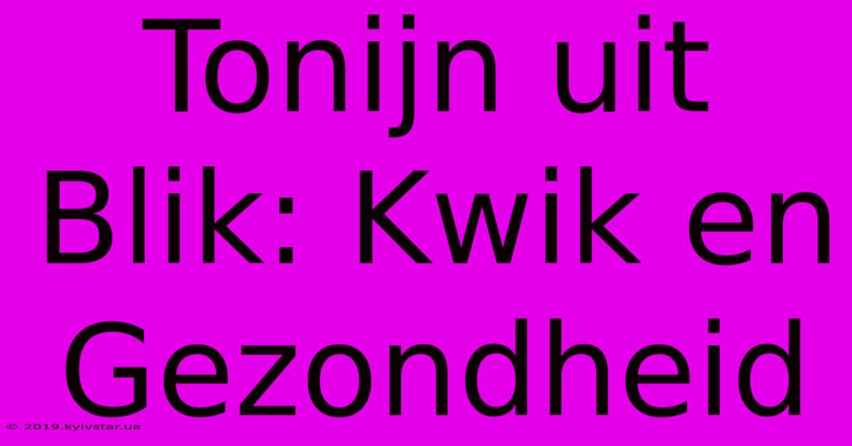 Tonijn Uit Blik: Kwik En Gezondheid 