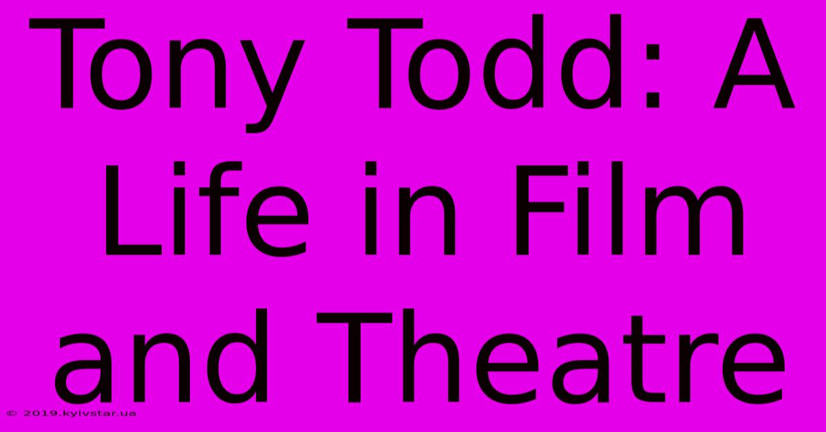 Tony Todd: A Life In Film And Theatre