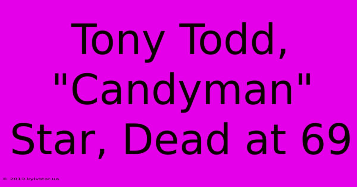 Tony Todd, 