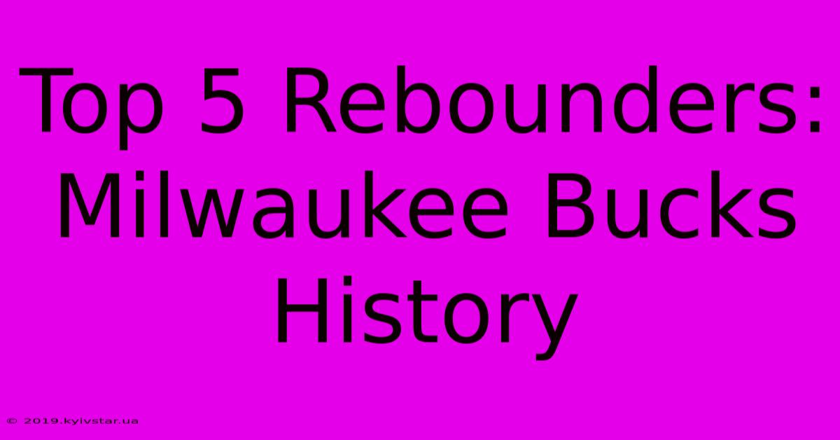 Top 5 Rebounders: Milwaukee Bucks History 