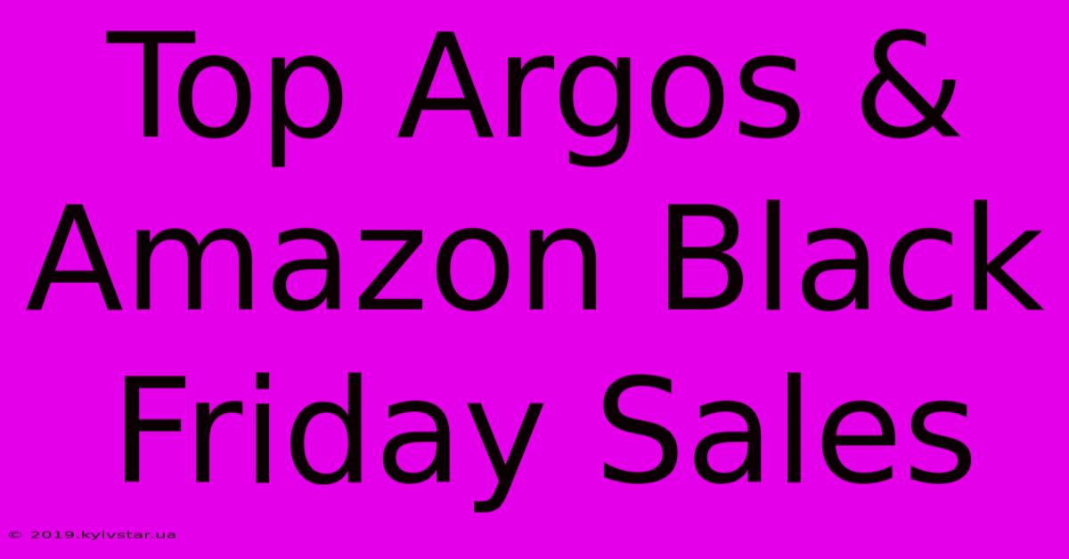 Top Argos & Amazon Black Friday Sales