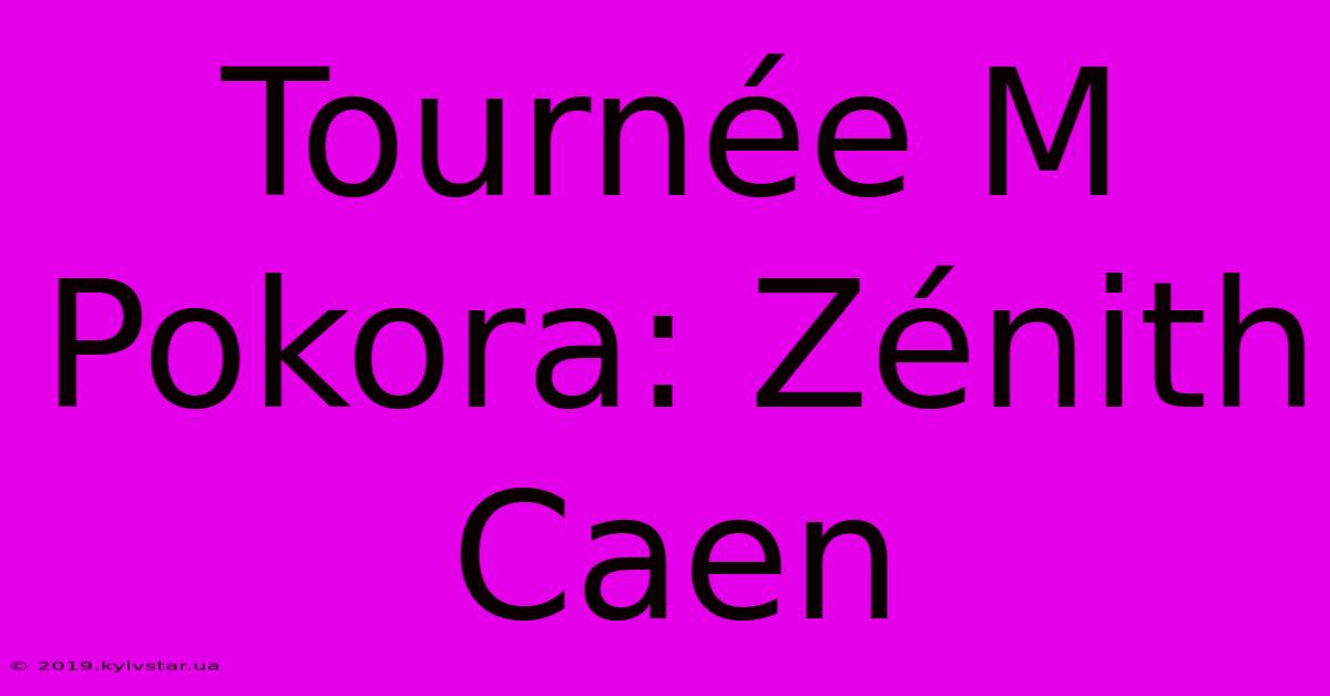 Tournée M Pokora: Zénith Caen