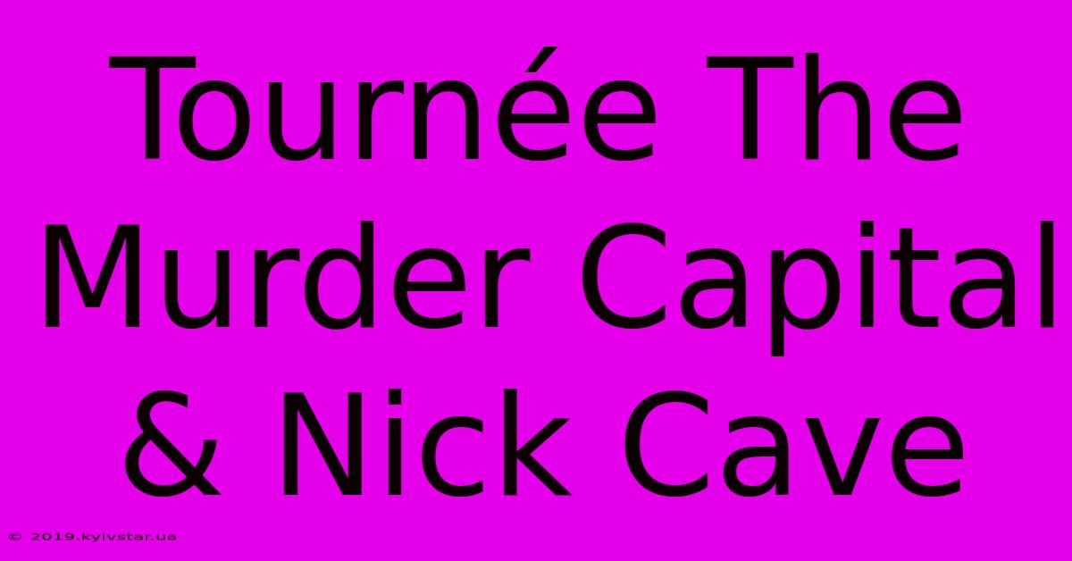 Tournée The Murder Capital & Nick Cave