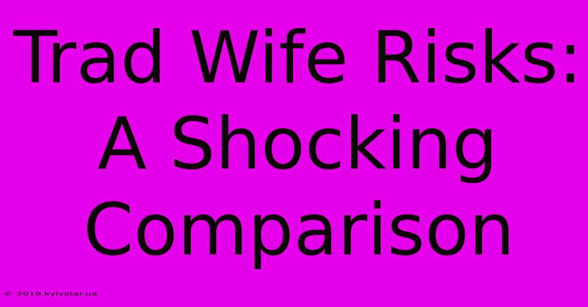 Trad Wife Risks: A Shocking Comparison