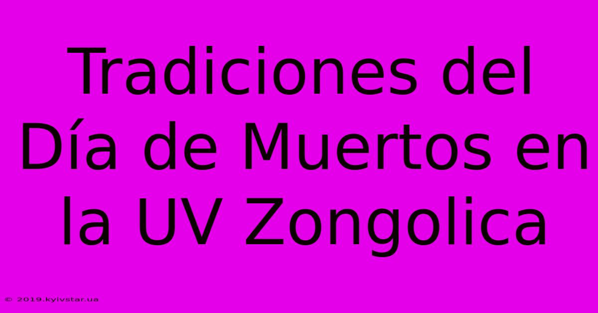 Tradiciones Del Día De Muertos En La UV Zongolica