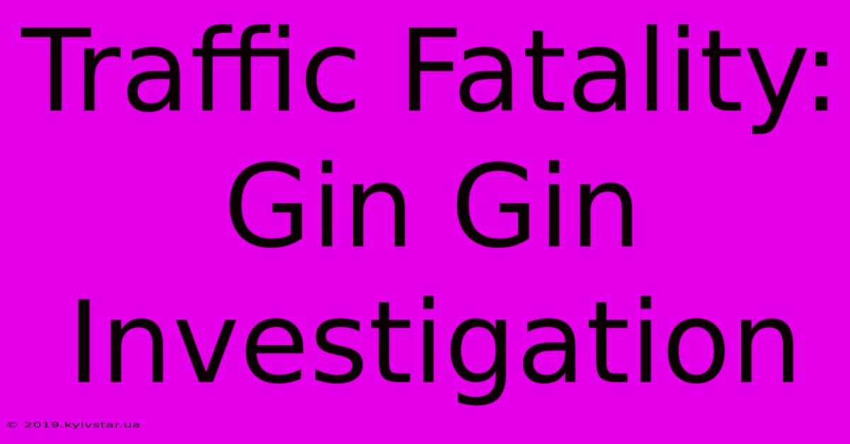 Traffic Fatality: Gin Gin Investigation