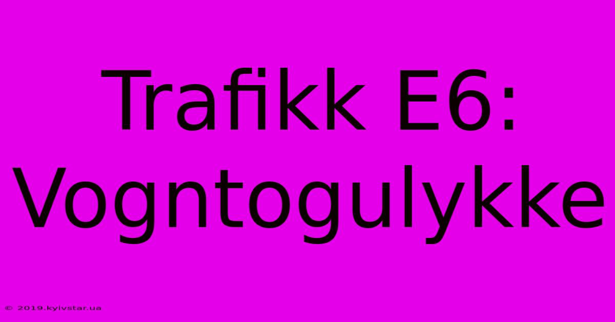 Trafikk E6:  Vogntogulykke