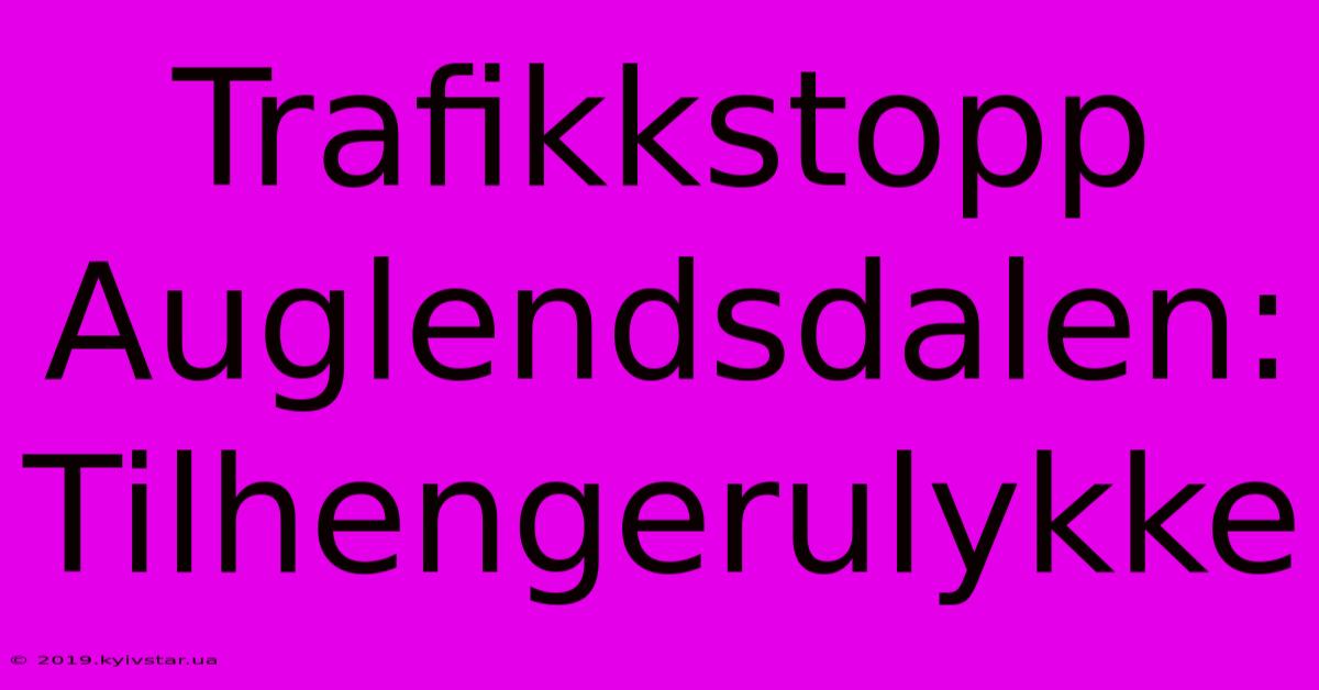 Trafikkstopp Auglendsdalen: Tilhengerulykke