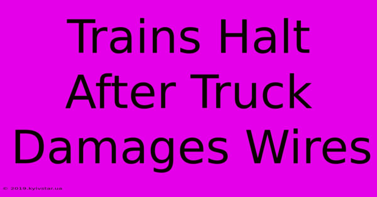 Trains Halt After Truck Damages Wires