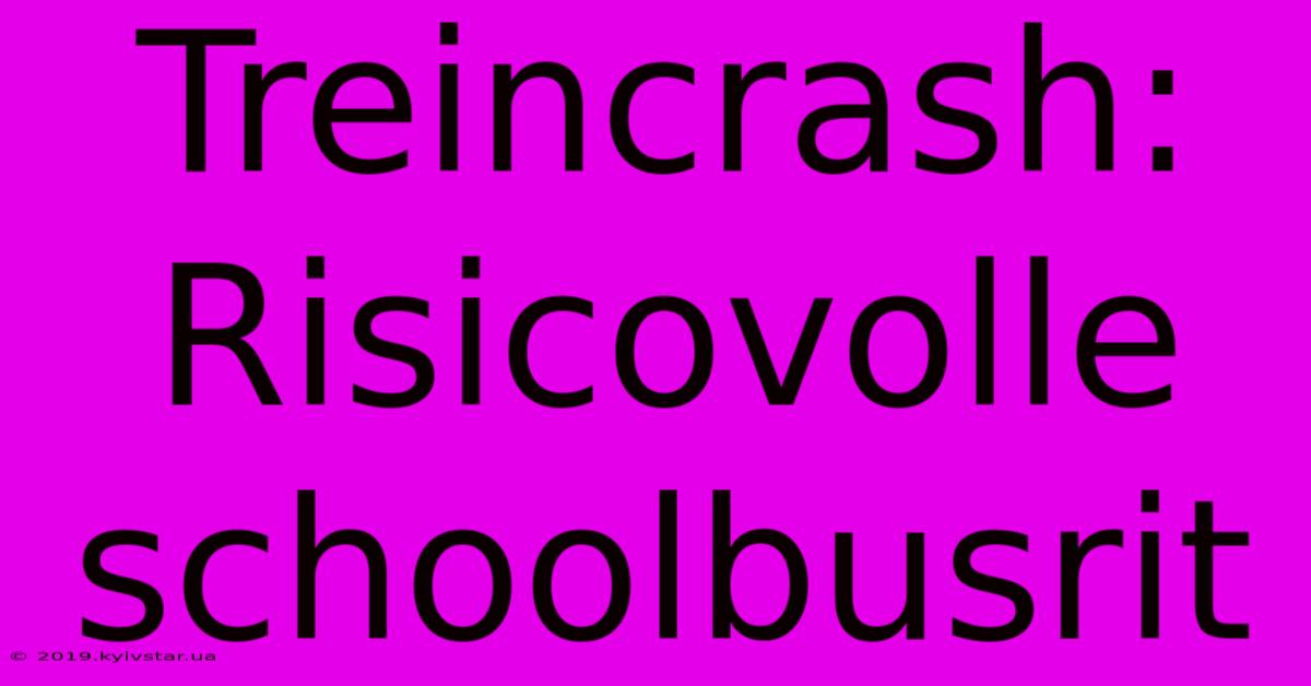 Treincrash: Risicovolle Schoolbusrit