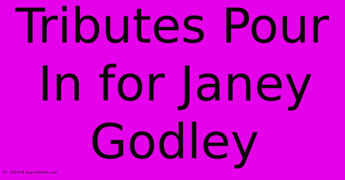 Tributes Pour In For Janey Godley