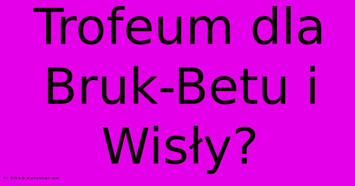 Trofeum Dla Bruk-Betu I Wisły?