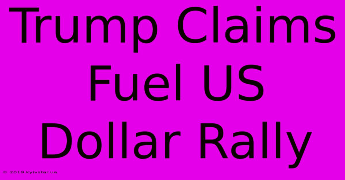 Trump Claims Fuel US Dollar Rally