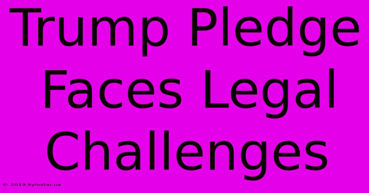 Trump Pledge Faces Legal Challenges