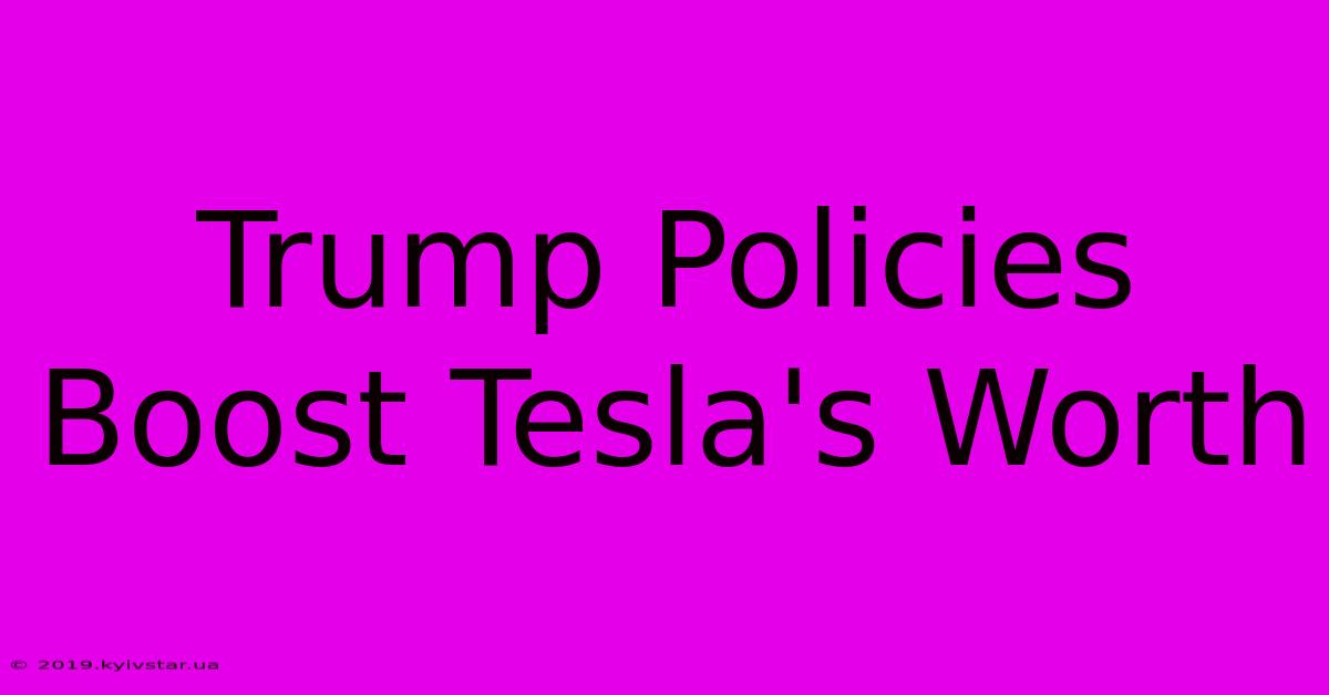 Trump Policies Boost Tesla's Worth