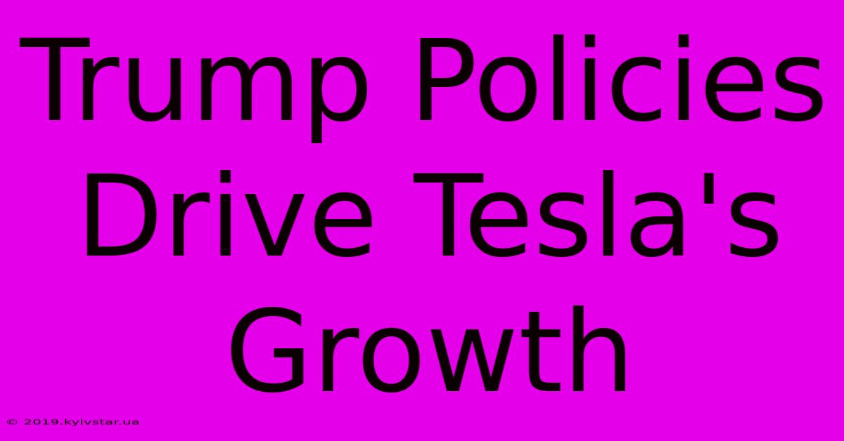 Trump Policies Drive Tesla's Growth 