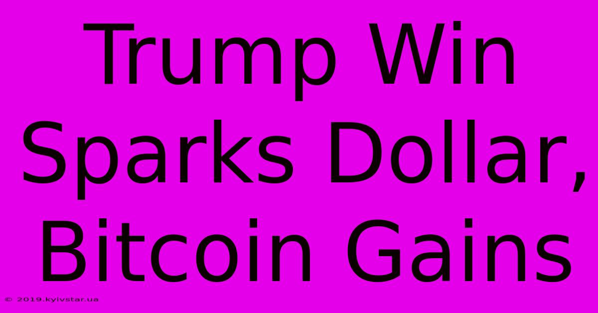 Trump Win Sparks Dollar, Bitcoin Gains 