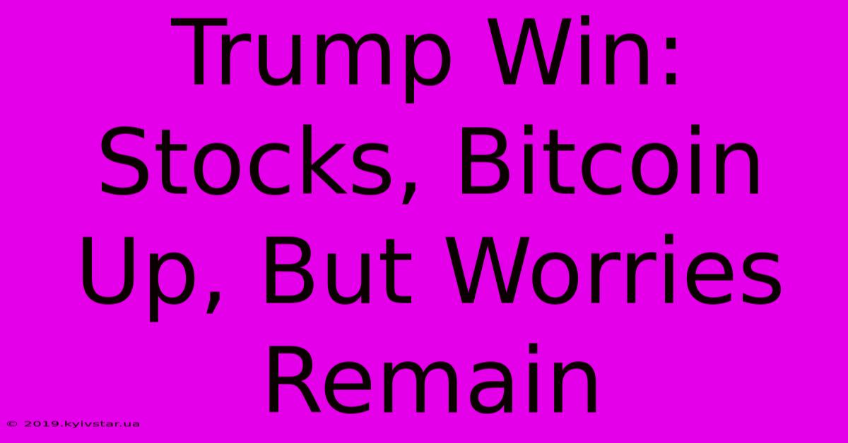 Trump Win: Stocks, Bitcoin Up, But Worries Remain