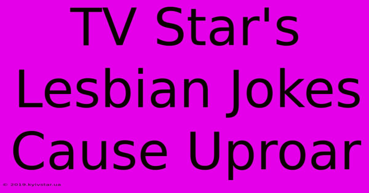 TV Star's Lesbian Jokes Cause Uproar