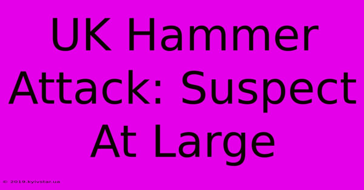 UK Hammer Attack: Suspect At Large