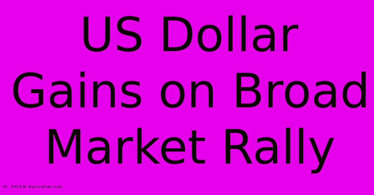 US Dollar Gains On Broad Market Rally