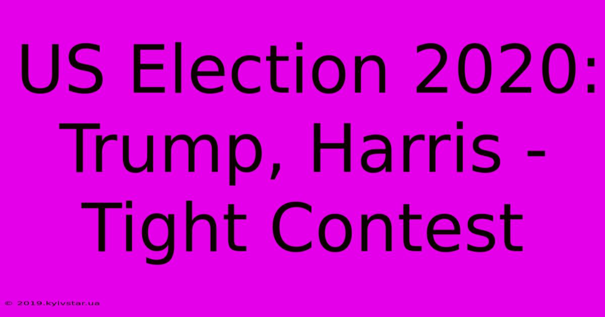 US Election 2020: Trump, Harris - Tight Contest 