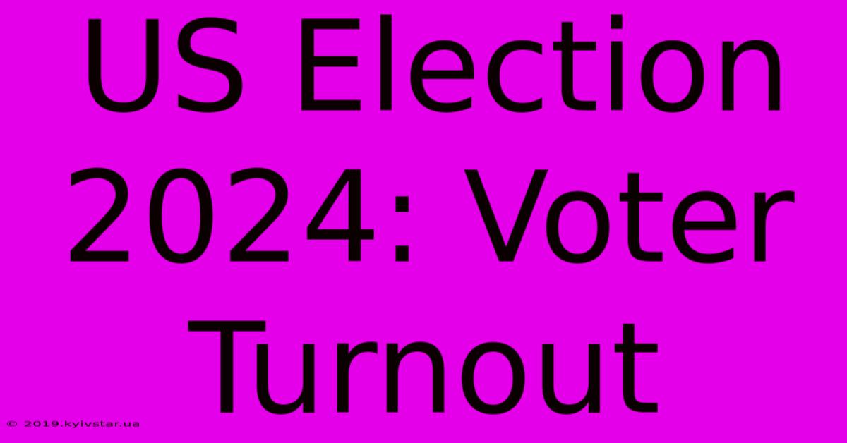 US Election 2024: Voter Turnout 