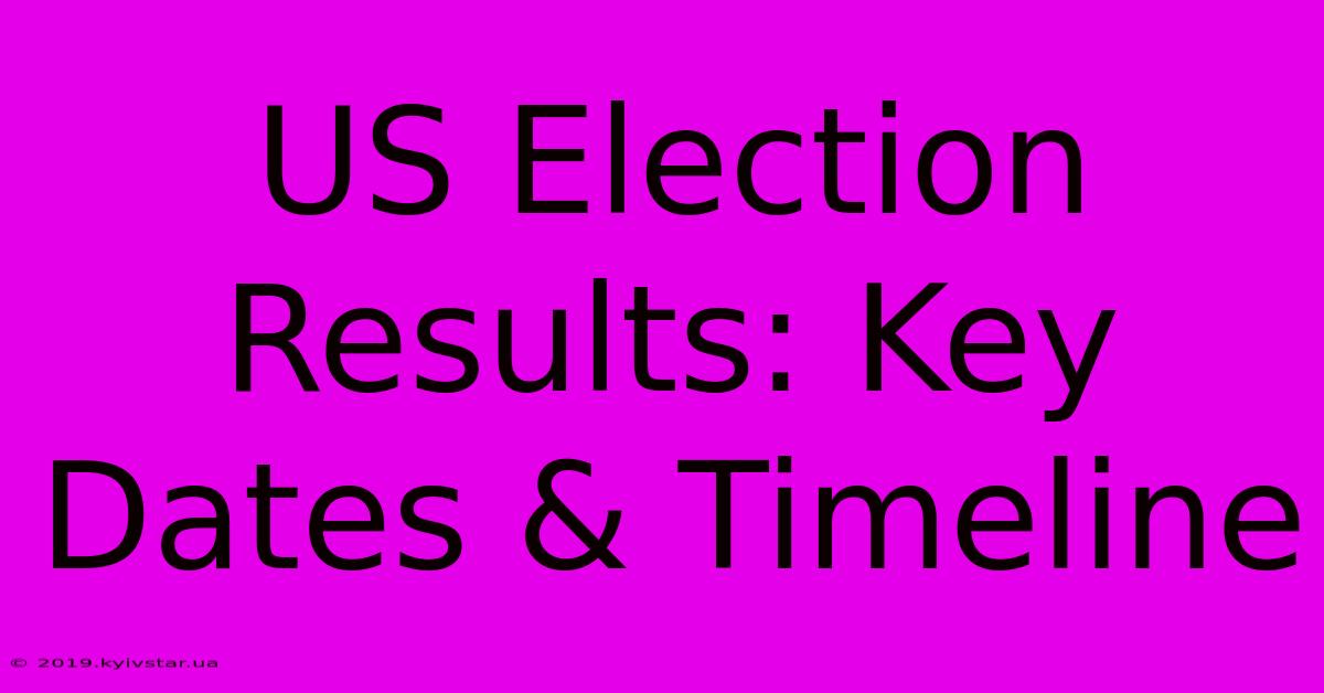 US Election Results: Key Dates & Timeline 