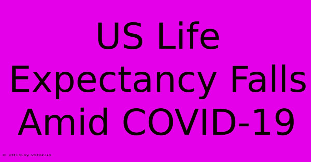 US Life Expectancy Falls Amid COVID-19